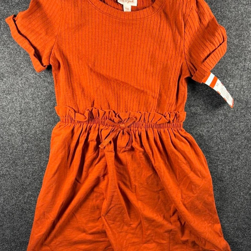 Cat & Jack burnt orange girls dress with pockets size 8